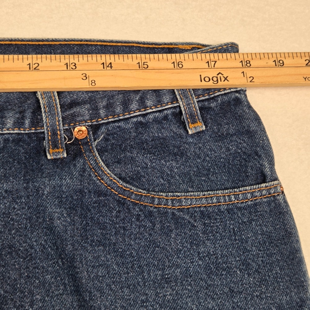 Vtg Y2K Levi's 505 Jeans Mens 36x32 Blue Made in USA Straight Leg Denim 2000 - Picture 13 of 16